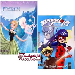 دفتر خط دار مشق ته دوخت 40 برگ میکرو مدل دخترانه | طرح های متنوع - فروشگاه اینترنتی فارکولند