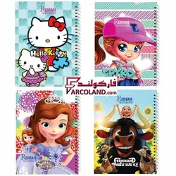 دفتر شطرنجی سیمی 50 برگ جلد طلقی خانه درشت دخترانه | 1 سانتی متر - فروشگاه اینترنتی فارکولند