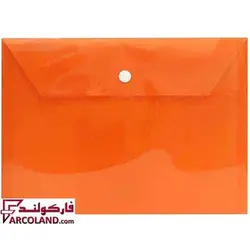 پوشه دکمه دار نارنجی سایز A4 مدل پلاستیکی | پاکت - فروشگاه اینترنتی فارکولند