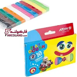 خمیر بازی 10 رنگ آریا جعبه مقوایی کد 1048 - فروشگاه اینترنتی فارکولند