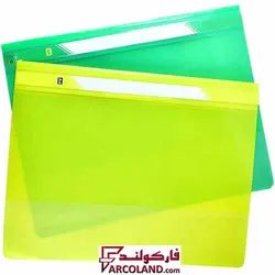 پوشه پلاستیکی همراه با گیره سایز A4 بسته 100 عددی رنگ جور - فروشگاه اینترنتی فارکولند