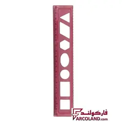 خط کش شابلون دار ژله ای 20 سانتی متر - فروشگاه اینترنتی فارکولند