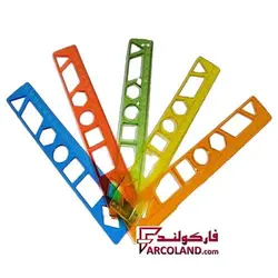 خط کش شابلون دار ژله ای 20 سانتی متر - فروشگاه اینترنتی فارکولند