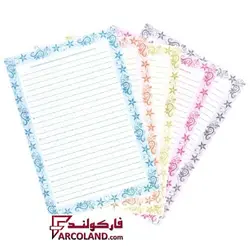 کاغذ A4 خط دار حاشیه گل دار بسته 20 عددی - فروشگاه اینترنتی فارکولند