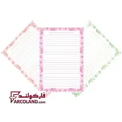 کاغذ A4 خط دار حاشیه گل دار بسته 100 عددی - فروشگاه اینترنتی فارکولند