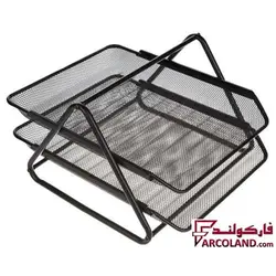 کازیه فلزی توری دو طبقه مدل PR-2 ایدل | Letter Tray 2-Layer File Holder Data Shelf Storage Ideal Box - فروشگاه اینترنتی فارکولند