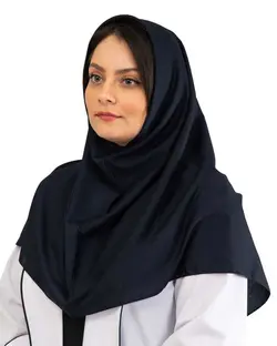 مقنعه زنانه نخی قد 90 سرمه ای فشن