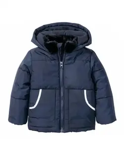 کاپشن بچگانه شمعی کلاهدار سرمه ای لوپیلو