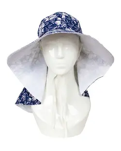 کلاه کوهنوردی زنانه دورو سرمه ای سفید تارتن Tartan