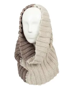 شال گردن بافت رینگی طرح ترانسفر نسکافه ای استخوانی تارتن Tartan