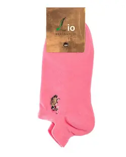 جوراب مچی نخی طرح Polo صورتی لیو Lio