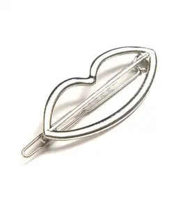 سنجاق سر استیل طرح لب سفید گالری زمرد