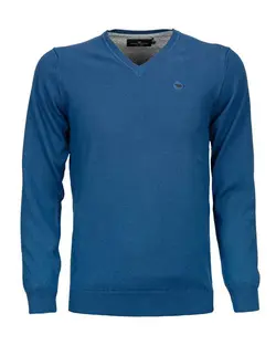 پلیور مردانه یقه هفت مدل Dignity آبی نفتی امشاسپند Amshaspand