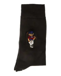 جوراب مردانه ساقدار نخی طرح Ralph Lauren زغالی لنا Lena