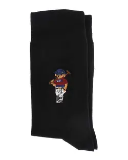 جوراب مردانه ساقدار نخی طرح Ralph Lauren مشکی لنا Lena