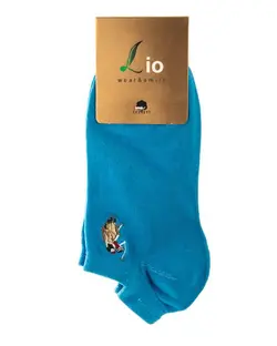جوراب مردانه مچی نخی طرح Polo آبی لیو Lio