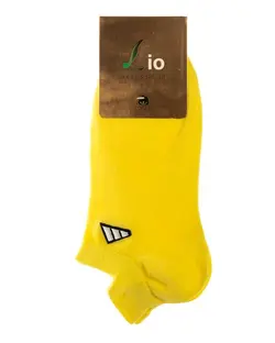 جوراب مردانه مچی نخی طرح adidas زرد لیو Lio
