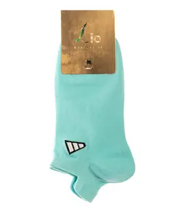 جوراب مردانه مچی نخی طرح adidas آبی روشن لیو Lio