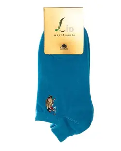 جوراب مردانه مچی نخی طرح Polo آبی لیو Lio