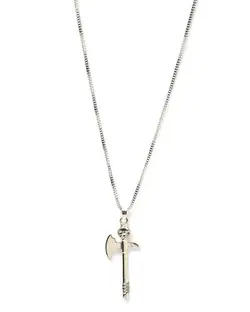 گردنبند طرح تبر نقره ای دلربا