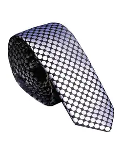 کراوات مردانه کد 1146 مشکی خال خالی اکسوری