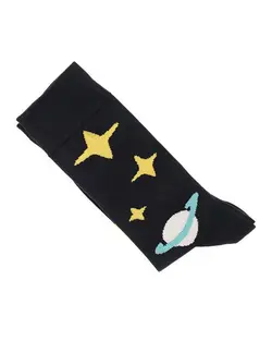 جوراب مردانه ساق بلند نخی سرمه‌ای نانو Sun