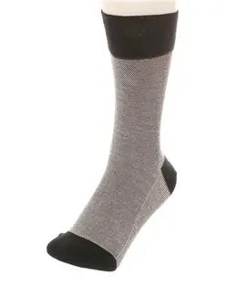 جوراب مردانه ساق بلند نخی نانو طوسی مشکی Sun