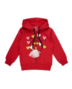 هودی دخترانه نخی قرمز سون پون Seven Poon کد G769