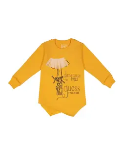 بلوز دخترانه نخی یقه گرد خردلی سون پون Seven Poon کد G767