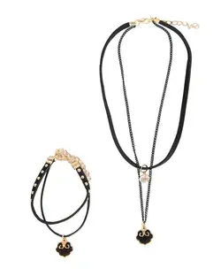 ست گردنبند و دستبند دخترانه بالون Balloon مدل AC045