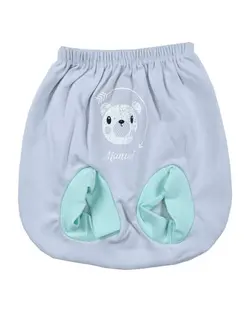 شورت نوزادی نخی طوسی مانینی مدل خرس