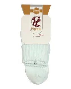 جوراب نوزادی دخترانه ساق بلند سبز فیروزه ای روشن هاینو