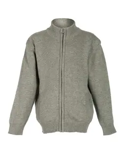 سویشرت پسرانه یقه ایستاده طوسی زیپی