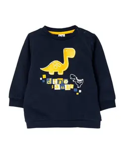 سویشرت پسرانه نوزادی جلو بسته سرمه ای زیپی