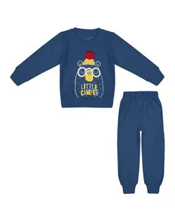 ست سویشرت و شلوار پسرانه دورس آبی نفتی سون پون Seven Poon کد B746