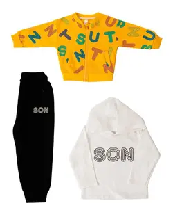 ست سه تکه سویشرت و شلوار پسرانه دورس کیدز پرو Kids Pro