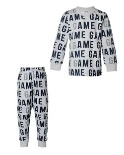 ست تی شرت و شلوار پسرانه طوسی سرمه ای رولی پولی