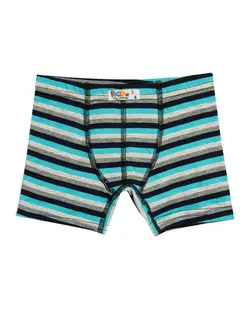 شورت پسرانه نخی پادار طوسی آبی راه راه فوگو آر ایکس