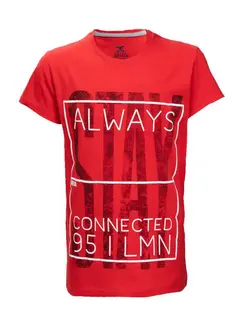 تی شرت پسرانه نخی قرمز هلکا