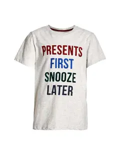 تی شرت پسرانه یقه گرد نخی طوسی روشن مارکس اند اسپنسر