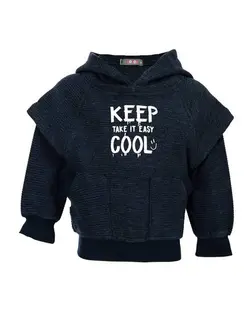 هودی پسرانه مخمل کبریتی سرمه ای حوبون