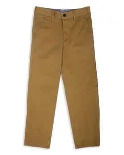 شلوار پسرانه کتان شتری تیدا