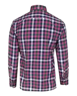 پیراهن پسرانه ارغوانی سرمه‌ای چهارخانه تیدا