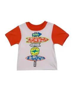 تی‌شرت نوزادی پسرانه سفید گلبهی TCP