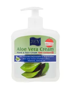 کرم دست و صورت پمپی جی Jey حاوی عصاره آلوئه ورا 450ml