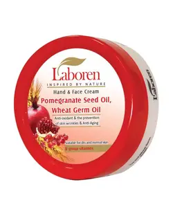 کرم دست و صورت کاسه ای لابورن Laboren حاوی روغن هسته انار و جوانه گندم 150ml