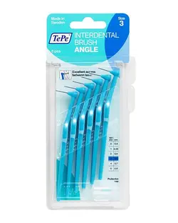 مسواک بین دندانی با برس نرم ته‏ په Angle سایز 3 آبی بسته 6 عددی
