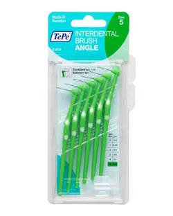 مسواک بین دندانی با برس نرم ته‏ په Angle سایز 5 سبز بسته 6 عددی