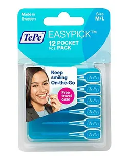 مسواک بین دندانی ته‏ په Easy Pick سایز M/L آبی بسته 12 عددی