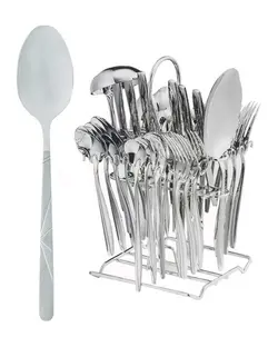 سرویس 38 پارچه قاشق و چنگال استیل مدل هازان جس JS
